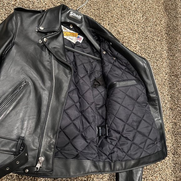 Schott NYC 118 Classic Perfecto Leather Motorcycle Jacket - Picture 4 of 8